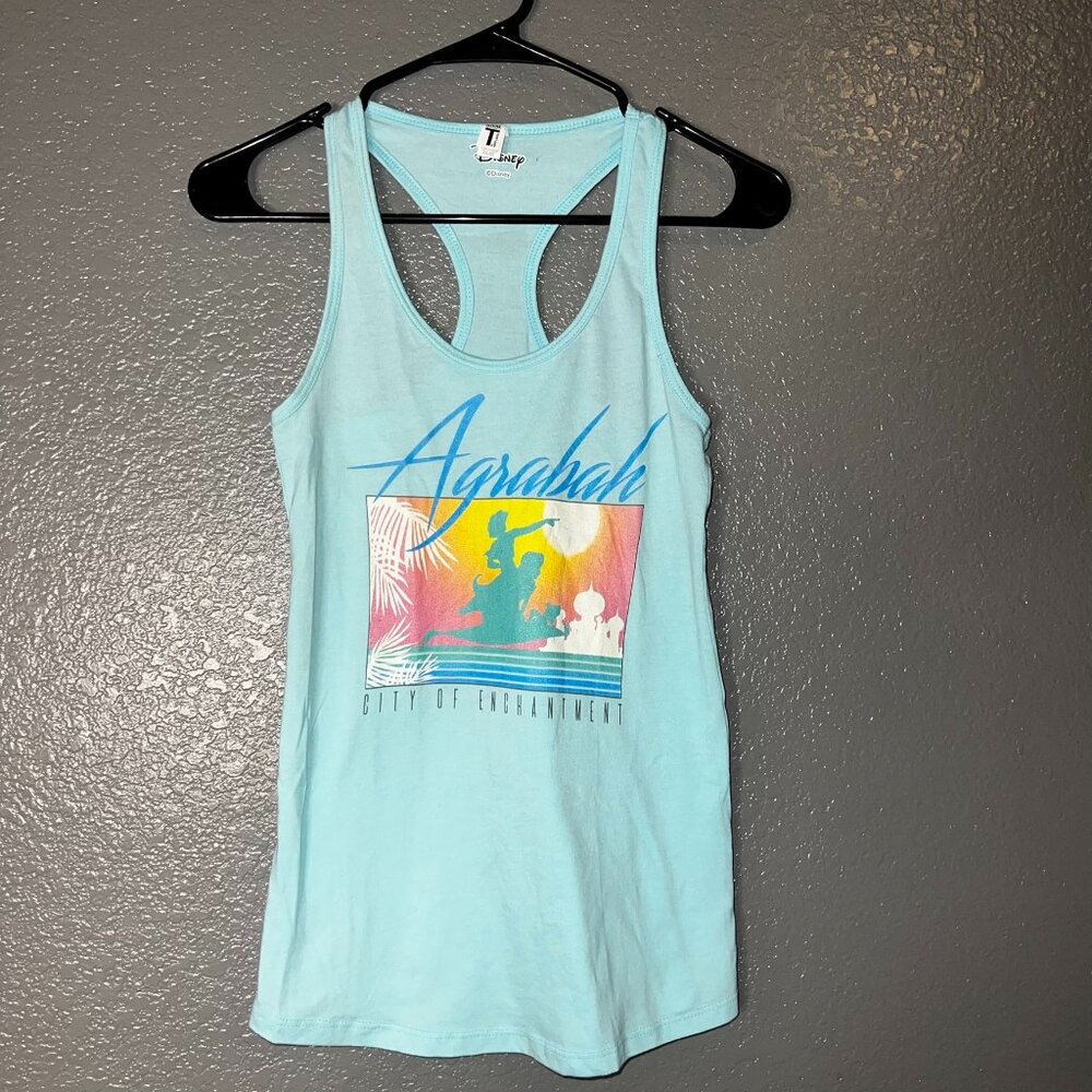 Disney Aladdin Agrabah City of Enchantment Tank Top Women’s Small – Ideal T Blue